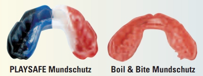Vergleich: PLAYSAFE-Mundschutz und Boil-and-Bite-Mundschutz